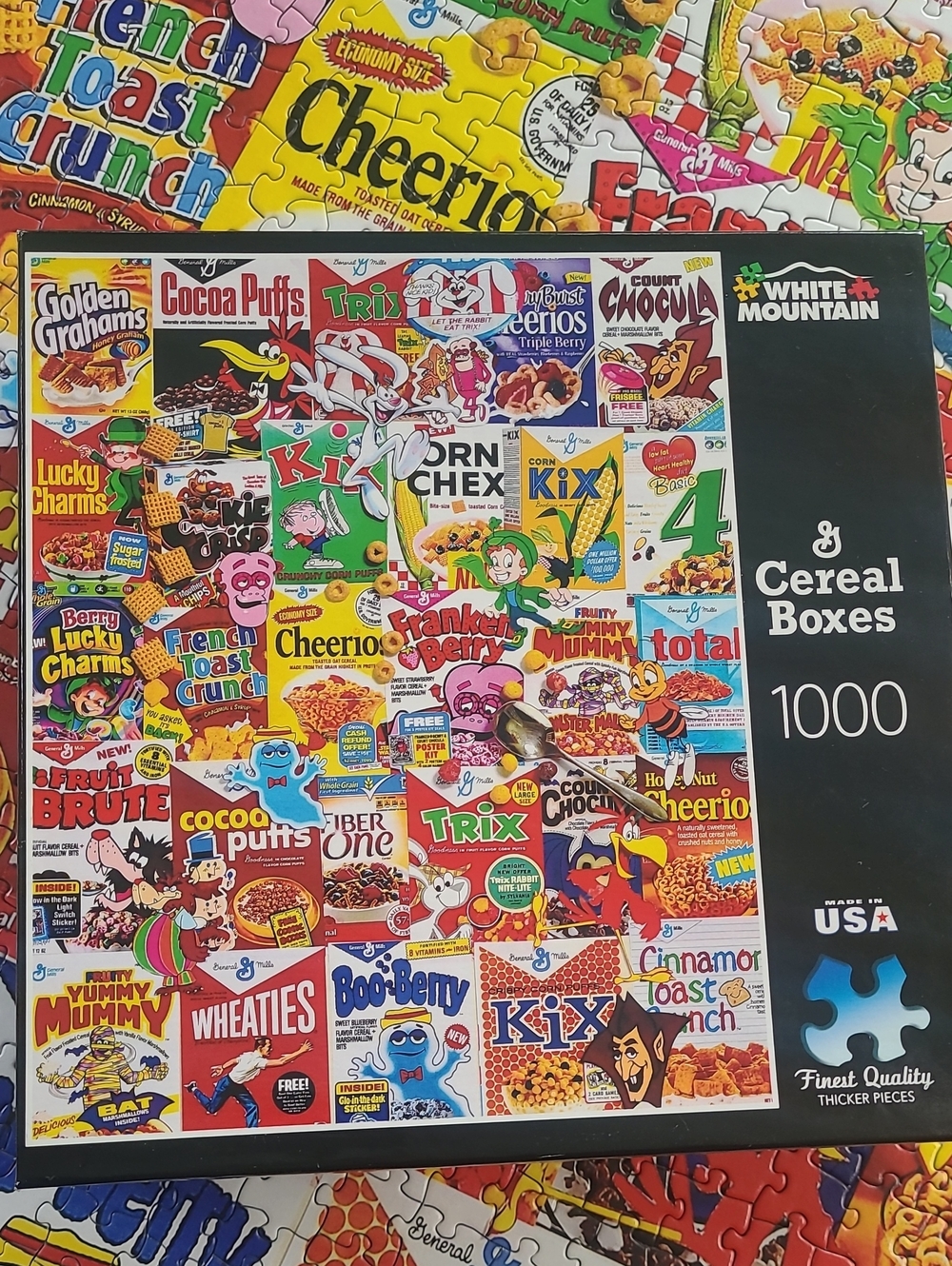 White Mountain 1000 Piece General Mills Retro Cereal Boxes Jigsaw Puzzle